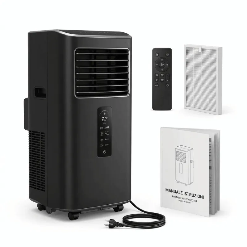 Compact portable air conditioner without outside hose